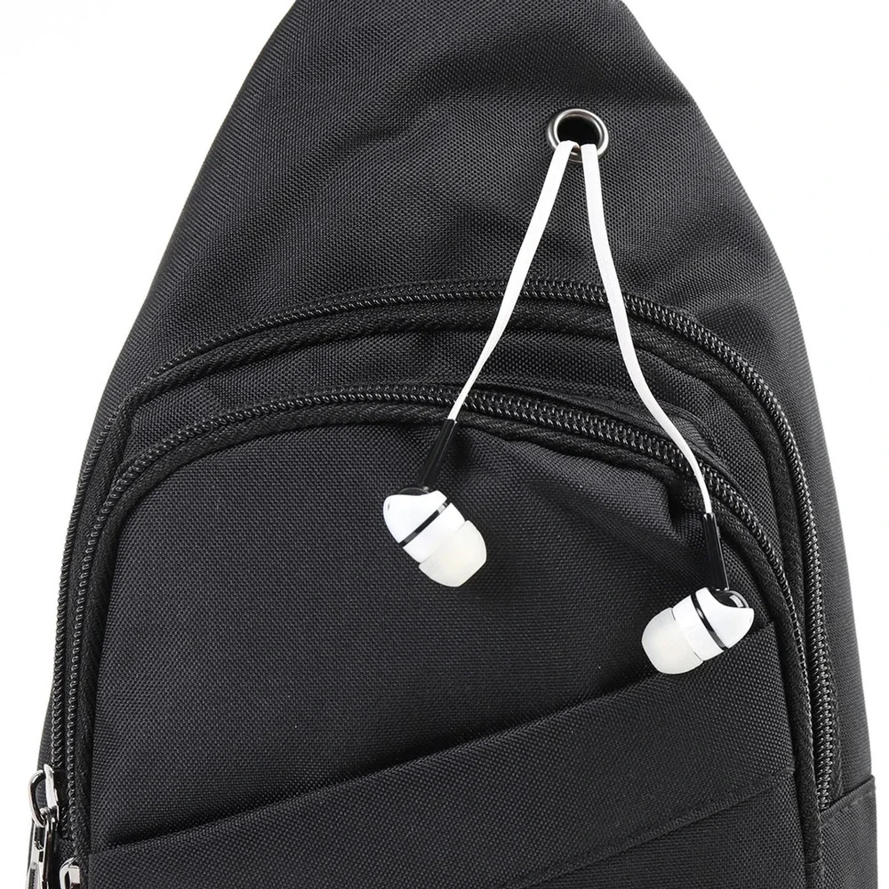 Crossbody Travel Sling Bag With Adjustable Straps Charcoal - Picture 4 of 5